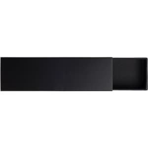 A sleek black box with a sliding drawer design, suitable for packaging tech accessories.