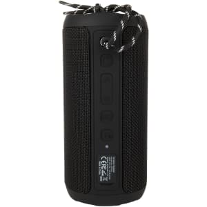 A Neon Bluetooth Speaker featuring a cylindrical design with control buttons on the front and a textured surface.