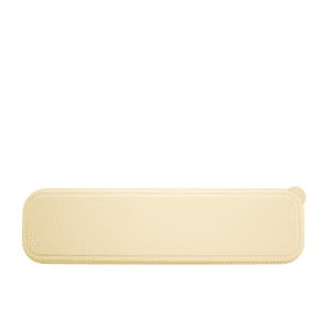 A bamboo fibre cutlery set in a light beige colour, featuring utensils and a compact case. Includes a logo.