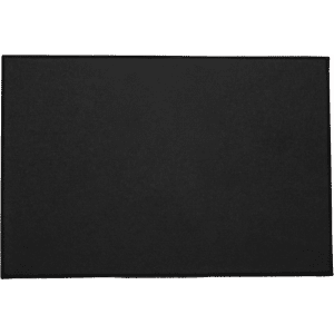 A black rectangular product with a smooth surface, featuring a simple design. It has an unspecified logo.