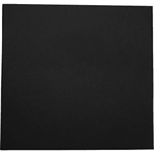 A flat, square black surface with a smooth texture, suitable for various display purposes.