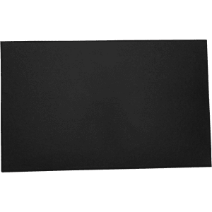 A black rectangular piece of material, smooth and solid in appearance, with no visible texture or design.