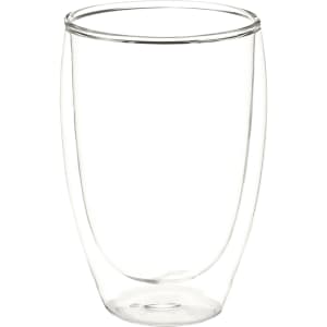 A drink bottle with a clear glass body and a bamboo lid, featuring a simple design.