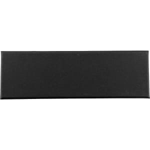 A black cardboard box designed to hold two pens, featuring a simple, sleek design.