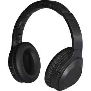 A pair of black Anton ANC Headphones with cushioned ear pads and a sleek design.