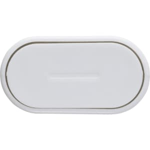 A modular charging cable in white with a sleek, rounded design and an embedded logo.