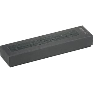 A sleek black box featuring a textured surface, designed for packaging the Elleven Triple Grip Ballpoint Stylus.