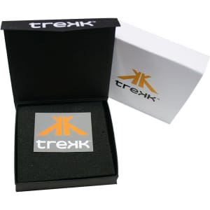 A black and white box containing a multi-tool, featuring an orange logo on a grey background.