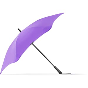 A purple BLUNT Classic Umbrella with a sleek design, featuring a sturdy black handle and a distinctive silhouette.