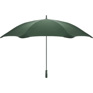 A green BLUNT Sport Umbrella with a sturdy canopy and a sleek grey handle, featuring a branding logo.