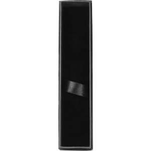 A single black pen box with a soft black interior and a ribbon detail inside.