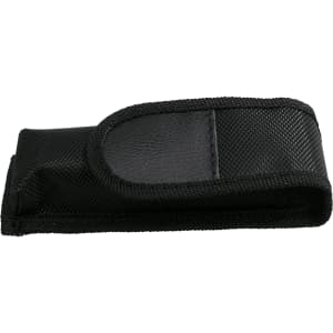 A black protective pouch designed for the Trekk 300 Lumens Torch, featuring a secure fastening.