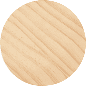 A round wooden candle holder with a natural finish, featuring light wood grain patterns.