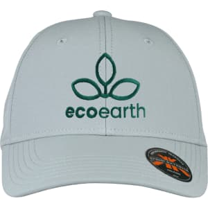 A light grey cap featuring an embroidered logo and branding. Suitable for casual wear.