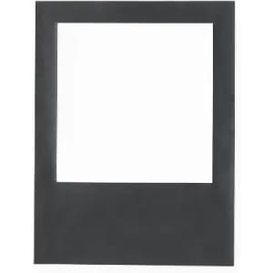A black photo frame with a blank space in the centre, designed for displaying photographs.