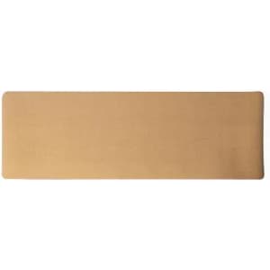 A padded mat in a warm tan colour, featuring a smooth surface and rounded edges. It has a simple design with no visible branding.