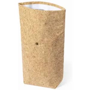 A drink bottle featuring a textured brown exterior and a white interior, with a simple design and no visible branding.