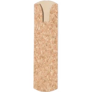 A drink bottle made of cork and featuring a smooth, rounded top with a minimalist design.