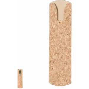 A cork drink bottle with a sleek design and a matching small cork case for easy storage.