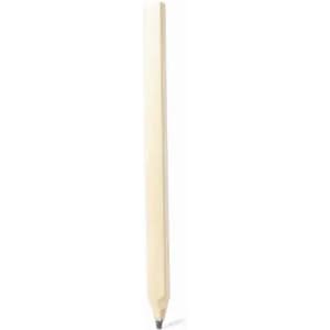 A pencil with a light wood finish, featuring a sharpened graphite tip and a simple design without branding.