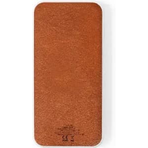 A drink bottle in a textured brown finish, featuring a sleek design and a logo.
