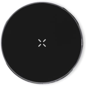 A round black product featuring a logo in the centre, designed for promotional use.