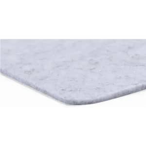 A light grey mat with a textured surface and rounded edges, featuring a subtle sparkle. Logo present.