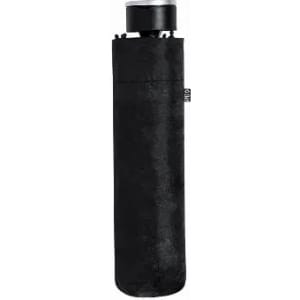 A drink bottle in a sleek black design with a matching black lid and carrying sleeve. It features a logo.