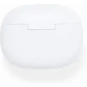 A white compact case with a smooth finish, featuring a simple closure and rounded edges.