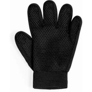 A heat-resistant glove in black mesh material, featuring five finger compartments and a fitted wrist.