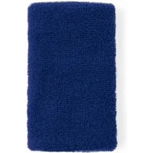 A navy blue rectangular microfiber cloth with a soft, fluffy texture, featuring no visible branding.