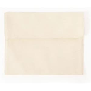 A beige envelope with a flap closure, featuring a plain surface with no visible text or designs.