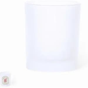 A drink bottle in a frosted white finish, featuring a simple design and a small logo.