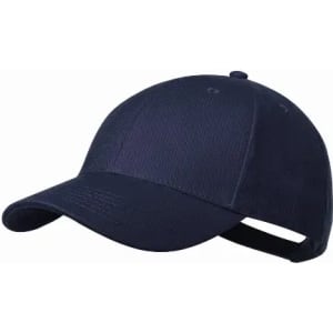 A navy blue cap with a curved brim and adjustable strap at the back. It features a solid colour design.