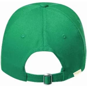 A green cap featuring an adjustable strap and ventilation holes at the back. The product includes a logo.