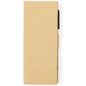 A kraft paper box containing an office set, featuring a sleek design and a black logo on the side.