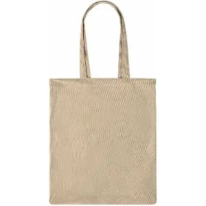A tote bag in a neutral beige colour with two straps. The bag features a plain design without any embellishments.