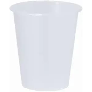 A drink bottle in clear plastic, featuring a simple design with a smooth surface and no visible branding.