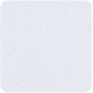 A plain white coaster with a subtle textured pattern. It has rounded corners and a smooth surface.