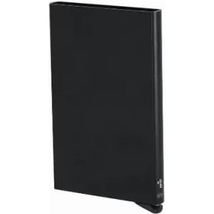 A black promotional product named "Randolph" with a sleek design and a logo on it.