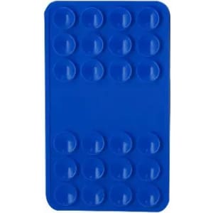 A silicone ice tray in a vibrant blue colour featuring multiple round cavity shapes for creating ice spheres.