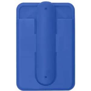 A blue drink bottle with a sleek design and a handle. It features a logo on the surface.