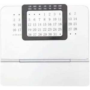 A calendar with a white background featuring numbered days and a black frame, displaying the days of the week.