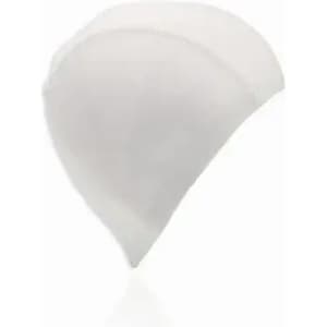 A white silicone drink bottle with a sleek design and a subtle logo.