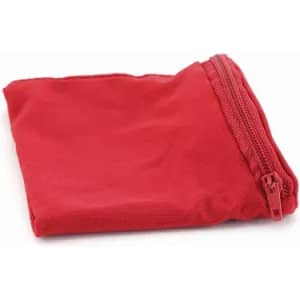 A red pouch with a zip closure, suitable for various small items or accessories.