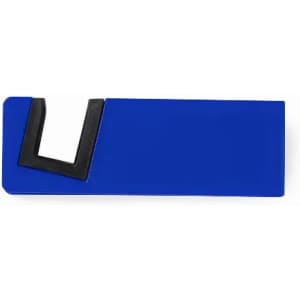 A drink bottle in blue with a black accent, featuring a stylish design and a logo.