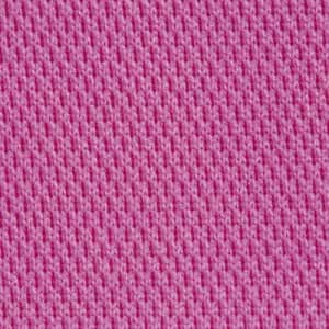 A textured fabric in vibrant pink, featuring a fine weave with a consistent pattern.