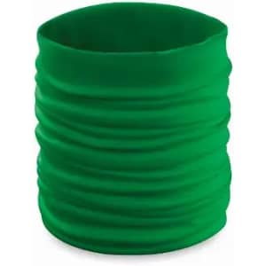 A green multifunctional tube accessory with a gathered design. It has a smooth texture and an elastic finish.