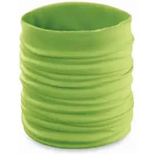 A drink bottle in vibrant green with a soft, flexible material and a simple, unbranded design.