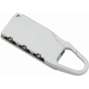 A white multi-tool featuring a number of functions, with a loop for attachment. It has a simple, sleek design.